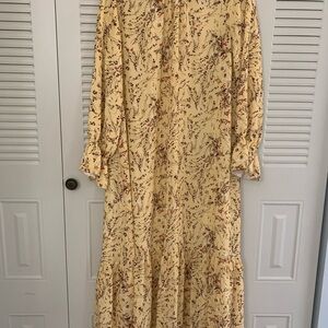 Floral Yellow Maxi Dress